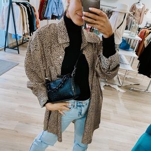 Cheetah print button down